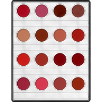 Kryolan Lip Mini Palette 16 colours
