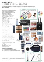 Diploma of Screen and Media Student Beauty Kit