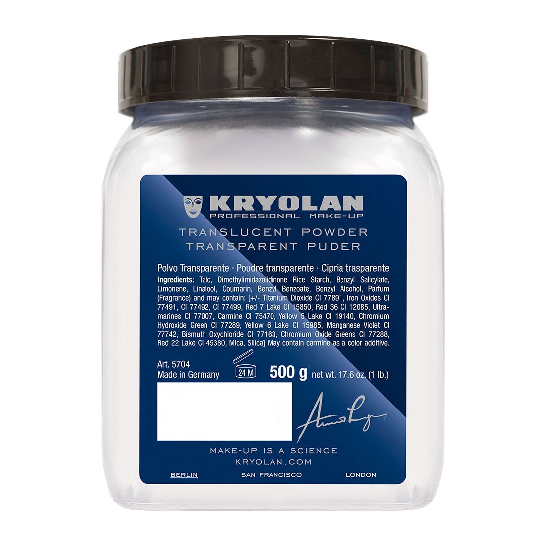 Translucent outlet powder kryolan